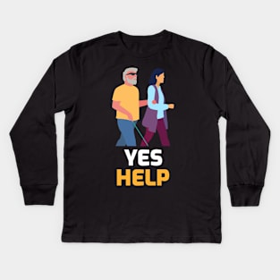 YES to help Kids Long Sleeve T-Shirt